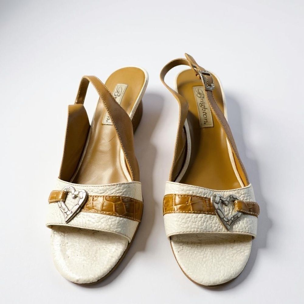 Brighton Rally Madras Slingback Wedge Sandal Shoes
